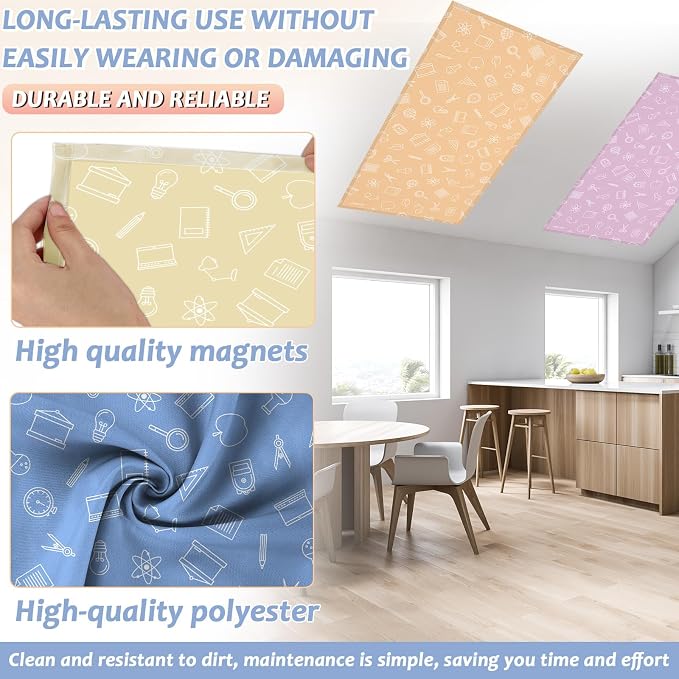 Wiooffen 8 Pcs Stationery Fluorescent Light Covers - Image 3