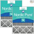Nordic Pure 20x25x5 Lennox Replacement MERV 14 Air Filters 2 Pack | Actual by NordicPure