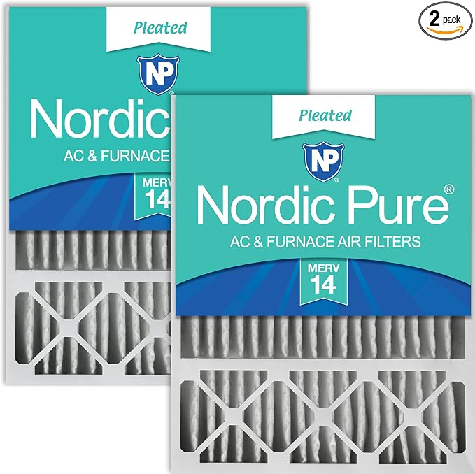 Nordic Pure 20x25x5 Honeywell/Lennox Replacement MERV 14 Air Filters 2 Pack | by NordicPure