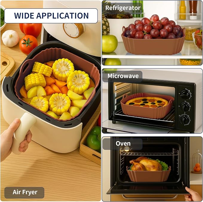 Boribim 9 Inch Large Air Fryer Silicone Liners - Image 5