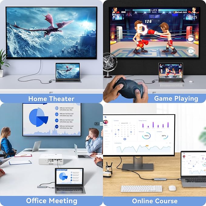 Docking Station for MacBook Pro Air, USB C Docking Station Dual Monitor - Image 8