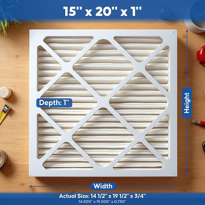 Aerostar 15x20x1 MERV 13 High Efficiency Pleated Air Filter, Electrostatic AC - Image 3