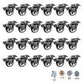 Caster Wheels - 3 Inch Casters Set of 4 Heavy Duty, BOSGEOT Locking Industrial by BOSGEOT