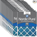 Nordic Pure 20x25x1 Pleated MERV 7 Air Filters 24 Pack by NordicPure