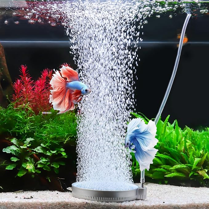 hygger 2 Inch Nano Air Stone for Aquariums, Quiet Fish Tank Bubbler High by hygger