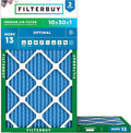 Filterbuy 10x30x1 Air Filter MERV 13 Optimal Smoke & Allergy Defense, by Filterbuy