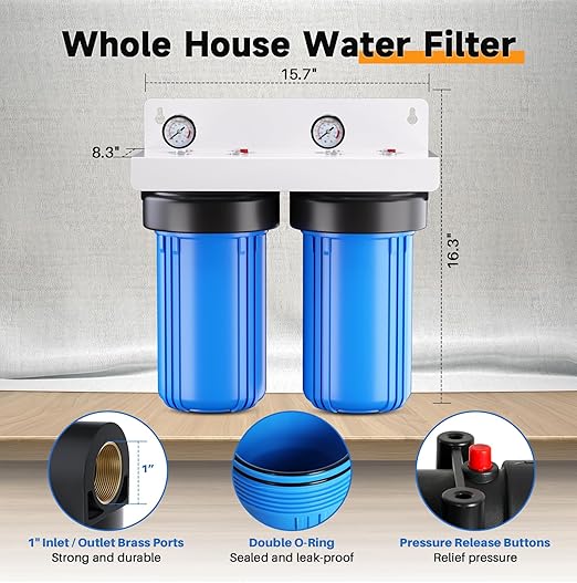 PUREPLUS 2-Stage Whole House Water Filtration System, NSF/ANSI 42 Certified - Image 5