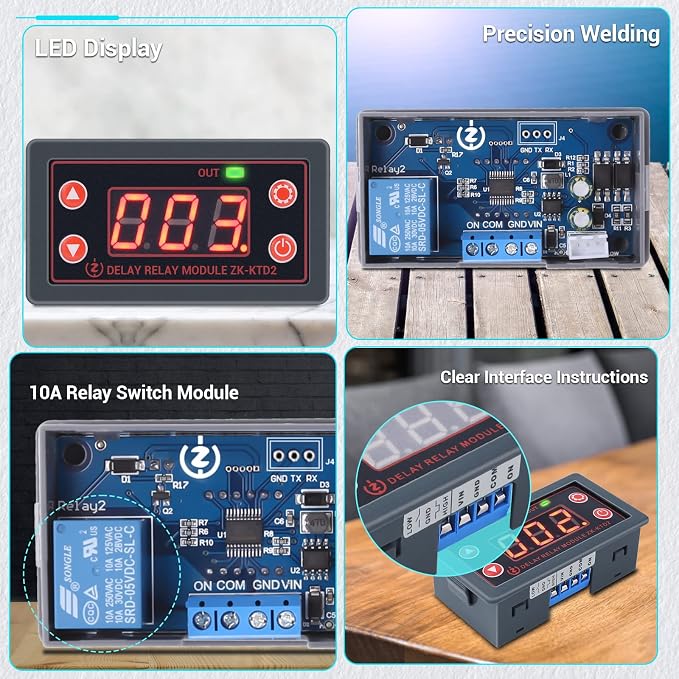 Timer Relay, Icstation Delay Relay DC 5V-30V Time Delay Switch 12V 24V 10A - Image 5