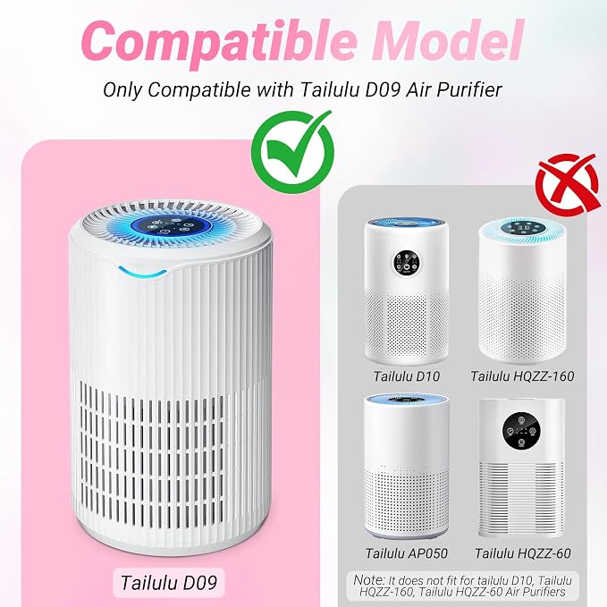 2 Packs D09 Replacement Filter Compatible - Image 2