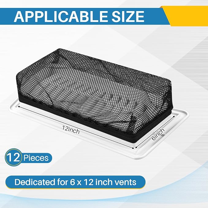 Zonon 12 Pcs Floor Register Trap Cover Vent Screen - Image 2