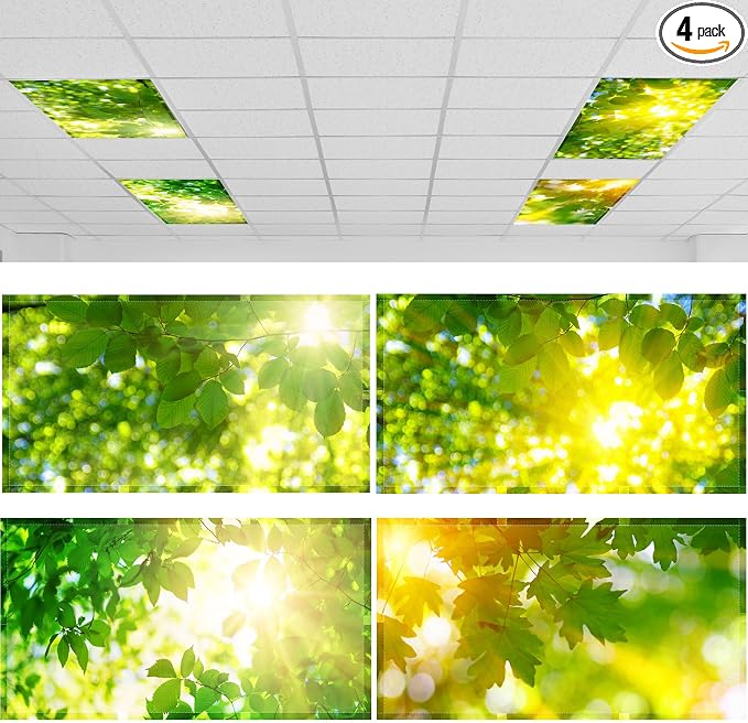 ROCEEI Pack of 4 Fluorescent Light Covers by ROCEEI