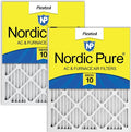 Nordic Pure 16x20x1 Pleated MERV 10 Air Filters 2 Pack by NordicPure