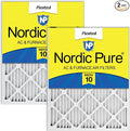 Nordic Pure 18x24x1 Pleated MERV 10 Air Filters 2 Pack by NordicPure