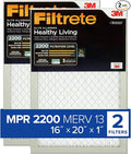 Filtrete 16x20x1 AC Furnace Air Filter, MERV 13, MPR 2200, Elite Allergen by Filtrete
