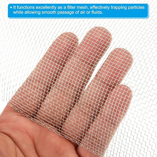 PATIKIL 304 Stainless Steel Wire Mesh Screen, 12 Mesh Woven Air Vent Filter - Image 4