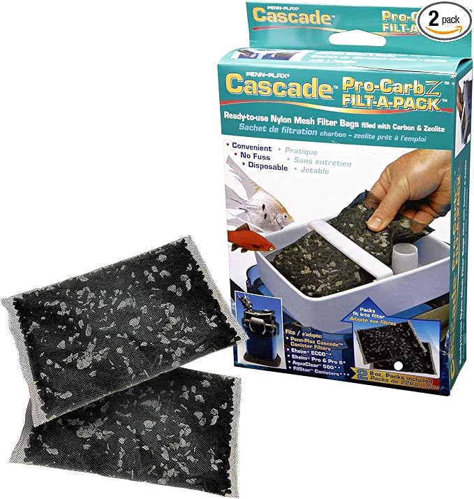 Penn-Plax Cascade Pro-Carb Z Filt-A-Pack, 2 Pack by Penn-Plax