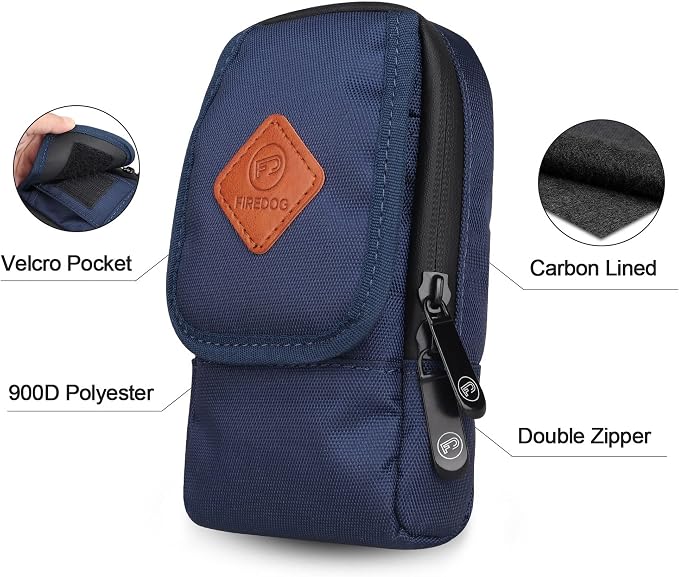 FIREDOG Smell Proof Bag, Odor Proof Pouch Carbon Lined Smell Proof Case - Image 2
