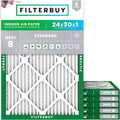 Filterbuy 24x30x1 Air Filter MERV 8 Essential Dust & Allergy Defense, by Filterbuy