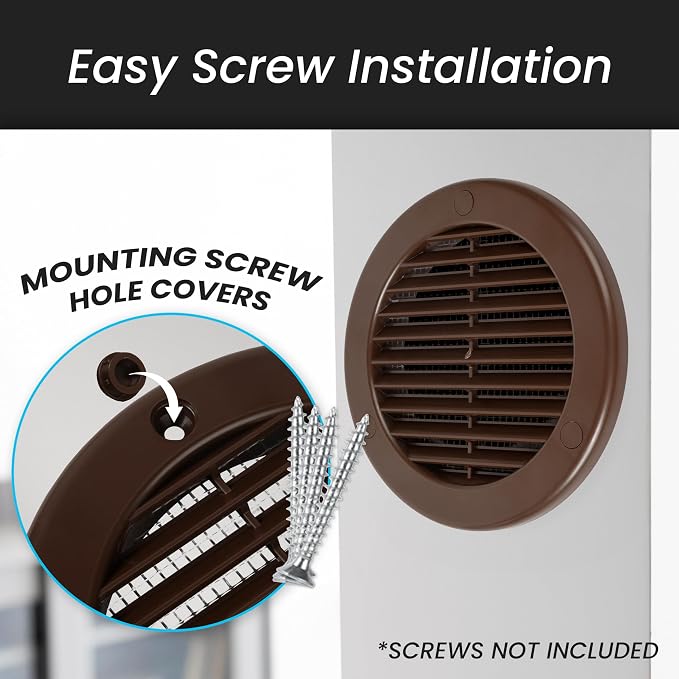 Repa Market 4 Inch Brown Round Air Vent Cover - Image 4