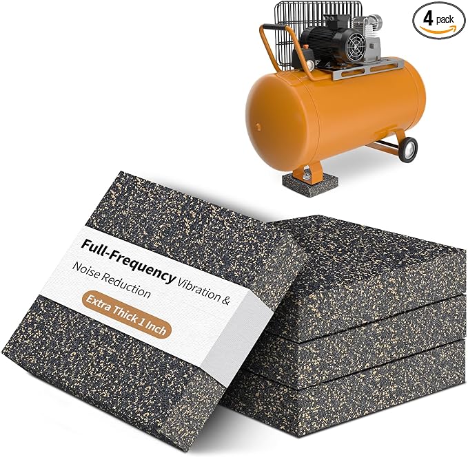 BXI Thick Rubber-Cork Anti Vibration Pads, Non Slip Dampening Blocks, Shock by BXI