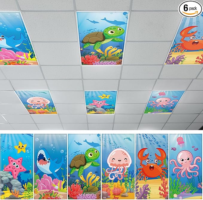 6 Pcs Fluorescent Light Covers by Wiooffen