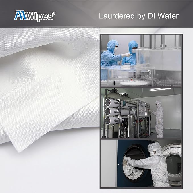 AAwipes Cleanroom Microfiber Wipes Mixed Weave Superfine 4"X4“ Lint Free Cloths - Image 6