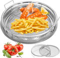 Air Fryer Basket for Oven, 2 Pieces Set Round Silver 12.9'' Non-stick Stainless by GZHCJJ