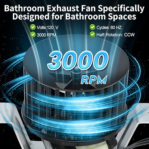 85598000 Bathroom Exhaust Fan Motor Assembly | Quiet High CFM Replacement - Image 2