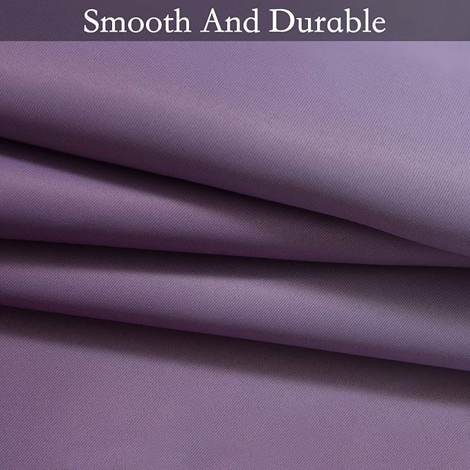 SimpleHome Ombre Room Darkening Curtains for Bedroom, Light Blocking Gradient Purple to Grey White Thermal Insulated Grommet Blackout Window Curtains Drapes for Kids, 2 Panels, 52x63 inches Length