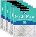 Nordic Pure 14x25x1 Pleated Air Filters MERV 14 Plus Carbon 6 Pack by NordicPure