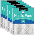Nordic Pure 14x20x1 Pleated MERV 14 Plus Carbon Air Filters 6 Pack | Actual by NordicPure