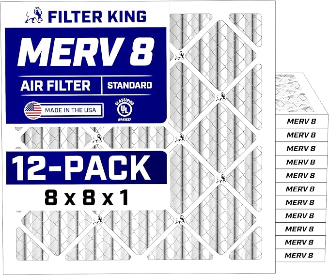 Filter King 8x8x1 Air Filter Dust & Allergy Control AC Furnace Filters by FilterKing