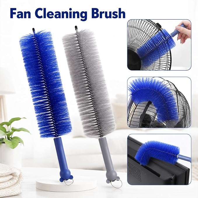 Bendable Microfiber Head, Reusable Dust Remover, Fan Brush Cleaner Washable - Image 5