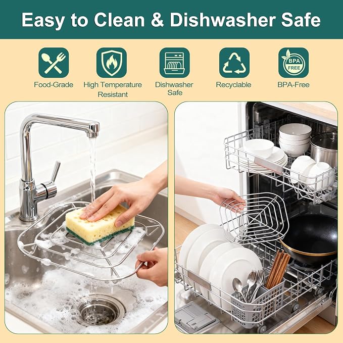 2PCS Crisper Stainless Steel Rack Compatible - Image 7