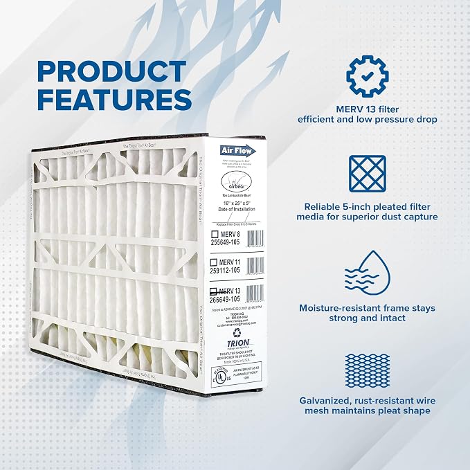 Trion Air Bear 5 Inch MERV 13 High Performance Air Purifier Filter Replacement - Image 3
