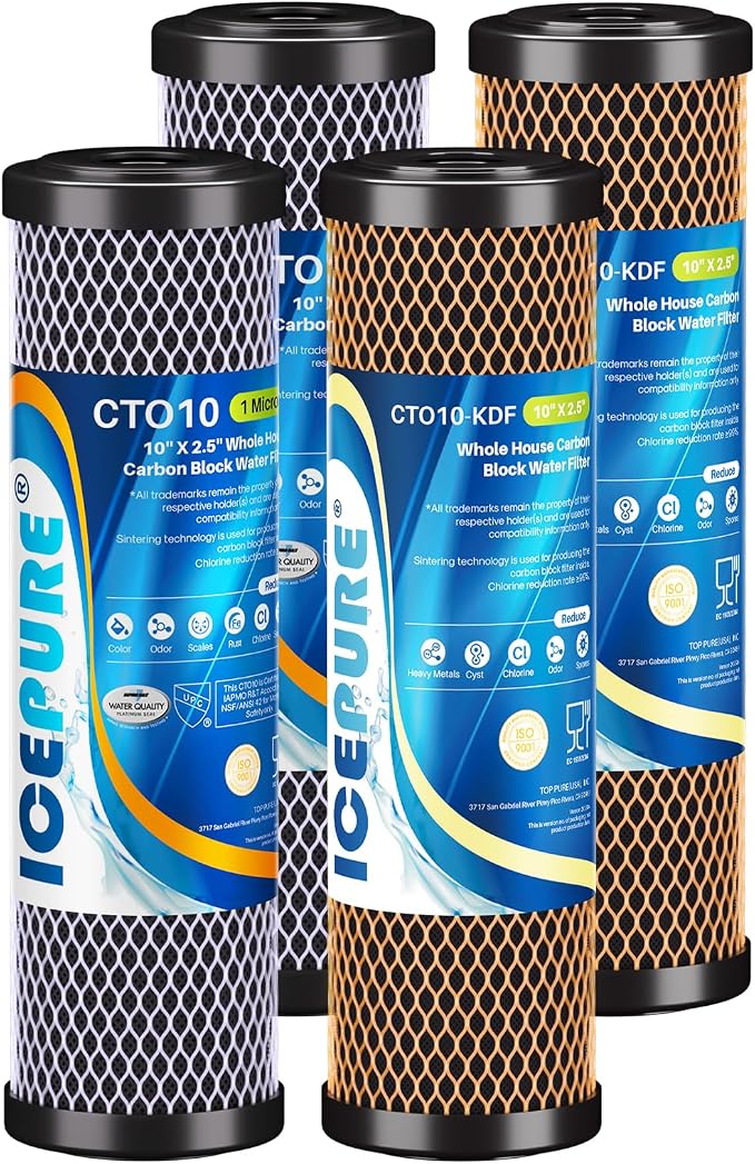 ICEPURE 2-Stage 2.5" x 10" Whole House Water Filter Cartridge Replacement Combo by ICEPURE