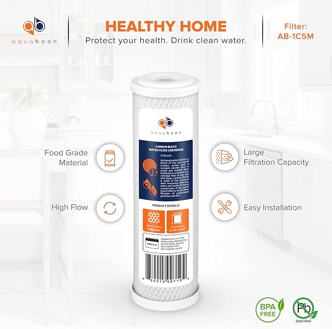 Aquaboon 5 Micron 10 x 2.5 House Water Filters Cartridges - Image 3