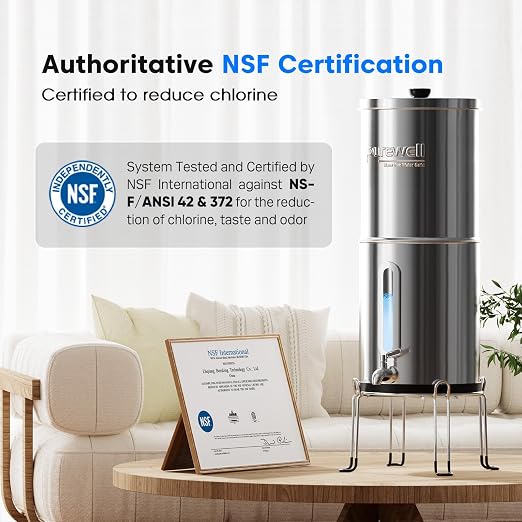 Purewell 1.5G Gravity Water Filter System, 3-Stage 0.01μm Ultra-Filtration - Image 2