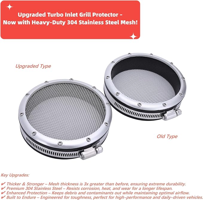 New 3" 3.5" 4" Turbo Inlet Grill Protector Guard Turbocharge Screen Mesh Air - Image 5
