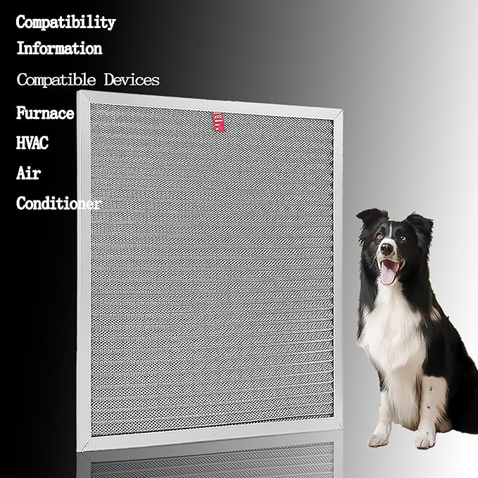 AUC Metal Washable Electrostatic Furnace Air Filter 1 inch, Aluminum Reusable - Image 7