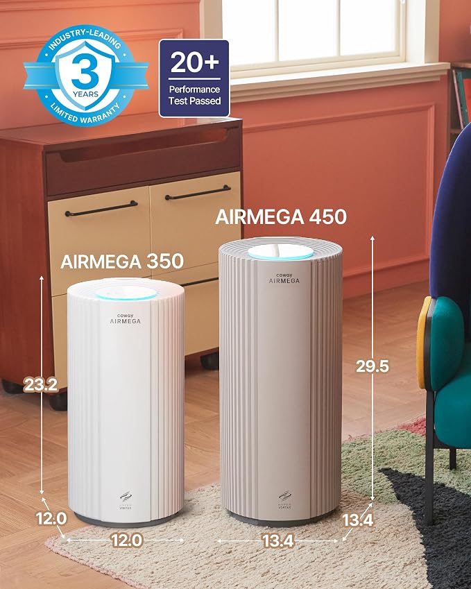 COWAY Air Purifier for Large Room Whole Home Up to 2, 640 ft², HEPA Filter for - Image 12