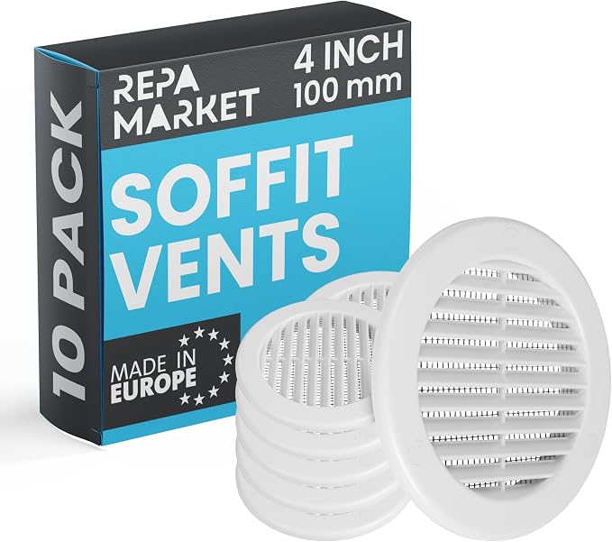 Repa Market 4 Inch White Round Air Vent Cover by RepaMarket