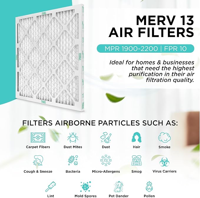 Mann+Hummel 20x20x2 MERV 13 Pleated HVAC AC Furnace Air Filters. 4 Pack. - Image 3