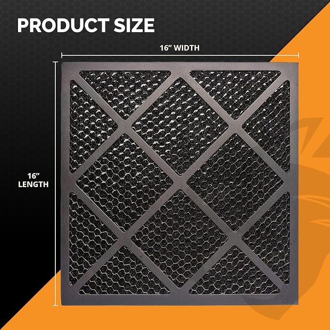 Tiger Tough HEPA 500 Activated Carbon Filter 16x16x1 – Replacement Air Purifier - Image 2