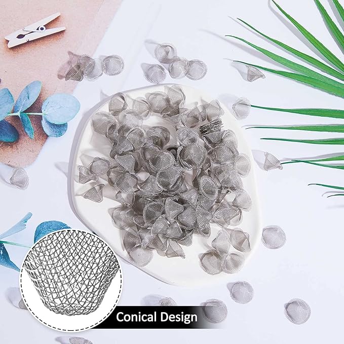 Funrous Stainless Steel Screens 3/4 Inch Conical Design Bowl Screen Filters - Image 5