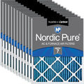 Nordic Pure 12x24x1 Pleated MERV 7 Plus Carbon Air Filters 12 Pack | Actual by NordicPure
