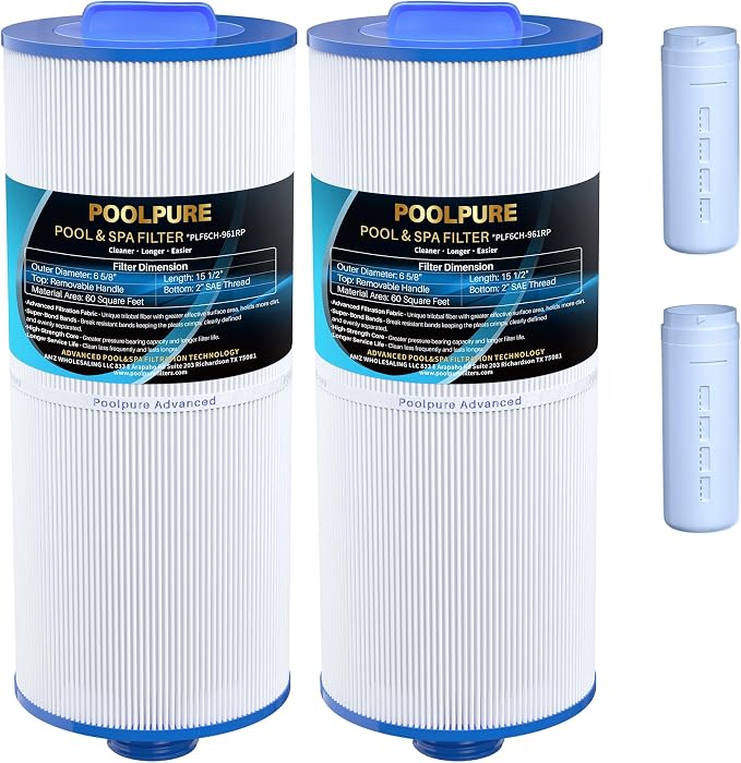 POOLPURE Removable Handle Spa Filter Replaces PJW60TL-OT-F2S, Jacuzzi Prem J300 by POOLPURE