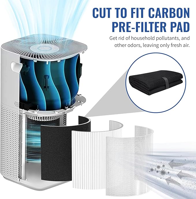 CFS Pack of 4, Universal Cut to Fit Carbon Pre-Filter Pad Roll - Image 4