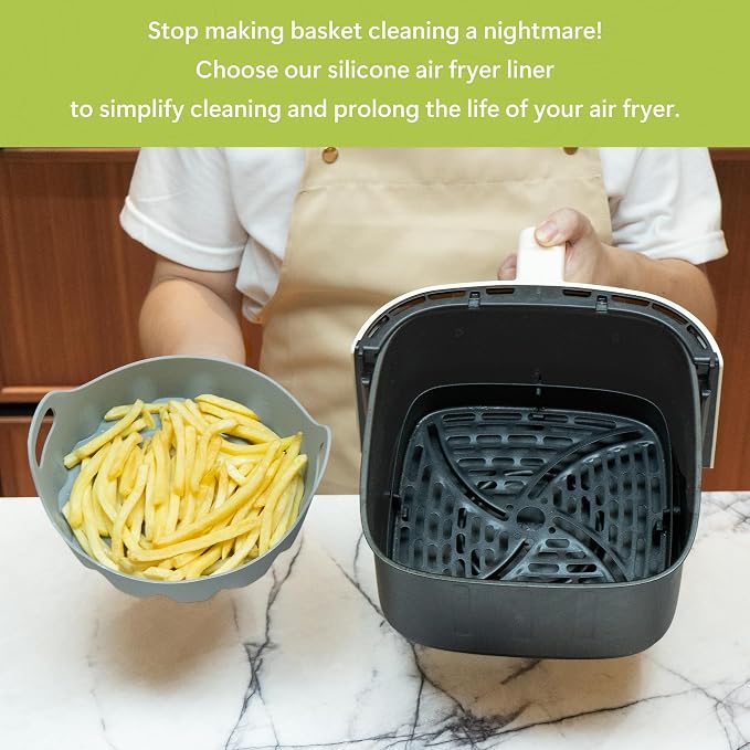 Li&Zhao Silicone Air Fryer Liners Reusable - Image 3
