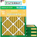 Filterbuy 18x20x2 Air Filter MERV 11 Superior Pet & Allergy Defense, by Filterbuy